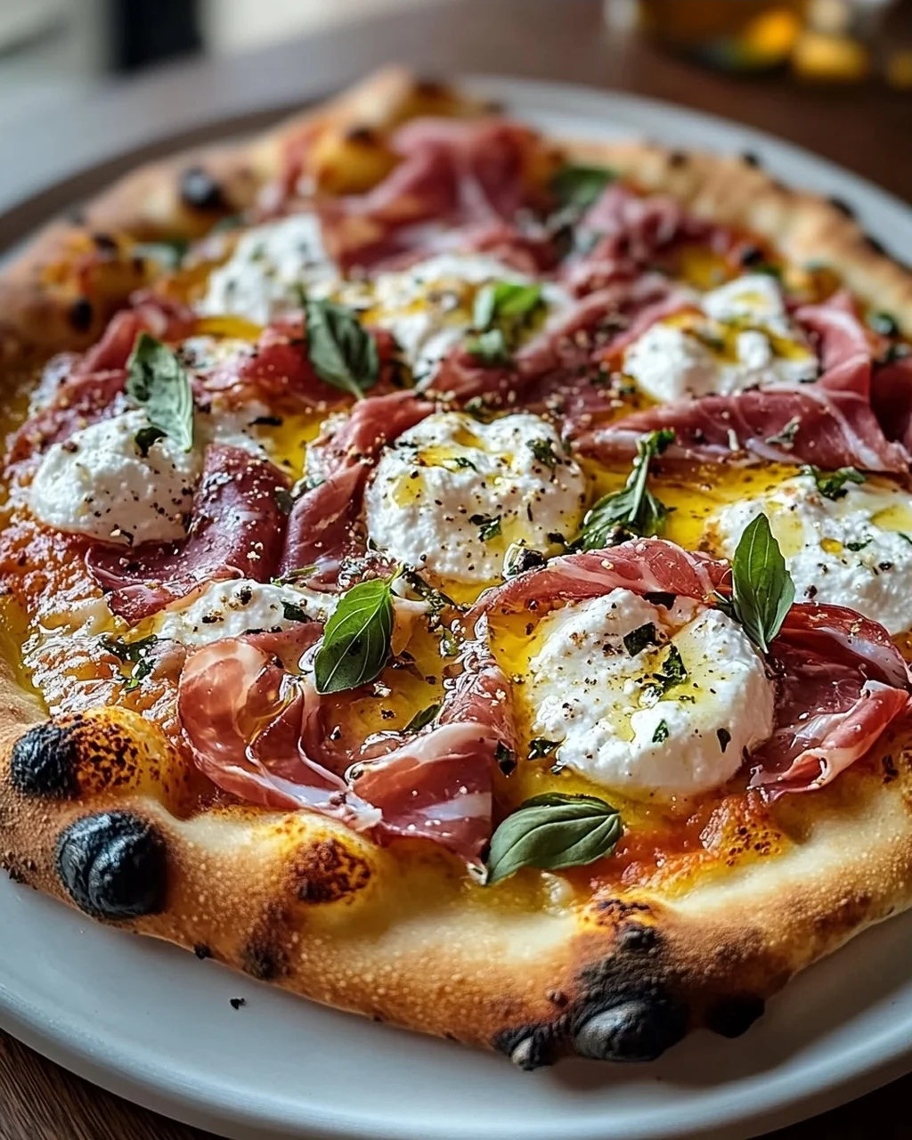 Beef Prosciutto und Honig Burrata Pizza – Geschmackserlebnis!