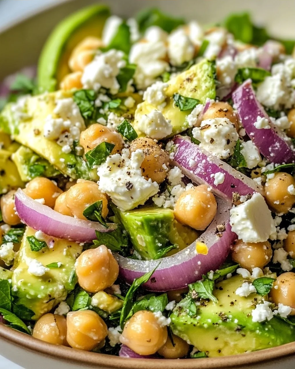 Chickpea Feta Avocado Salad – Quick & Delicious!