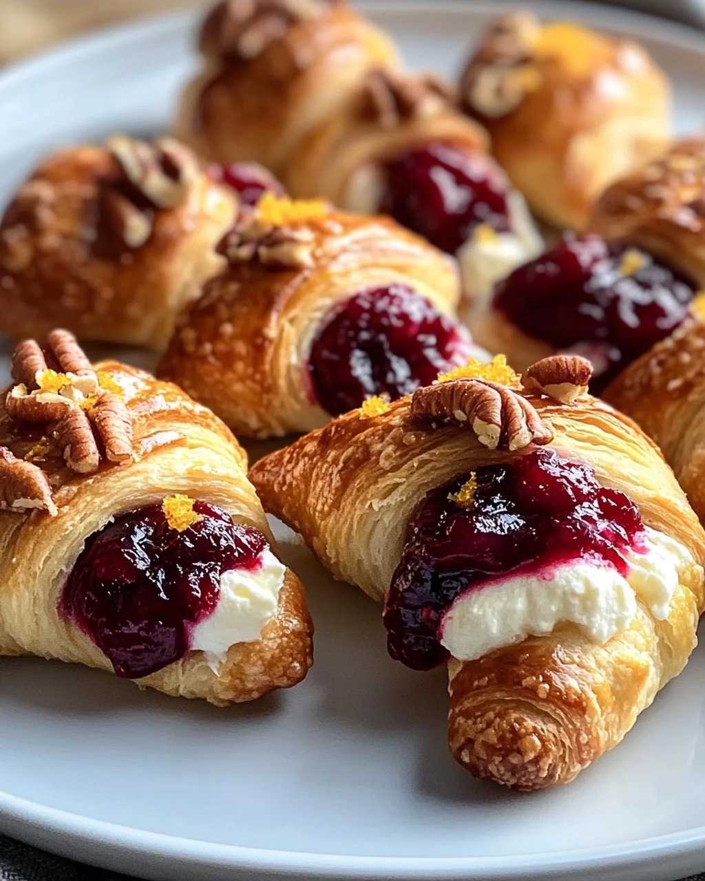 Cranberry Cream Cheese Crescent Bites