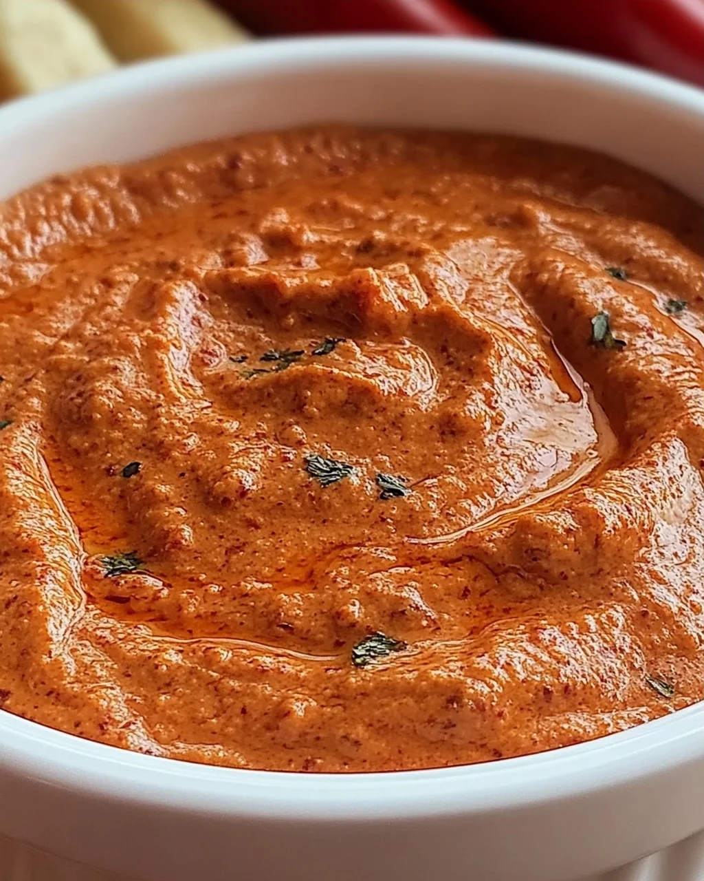 Creamy Roasted Red Pepper Dip