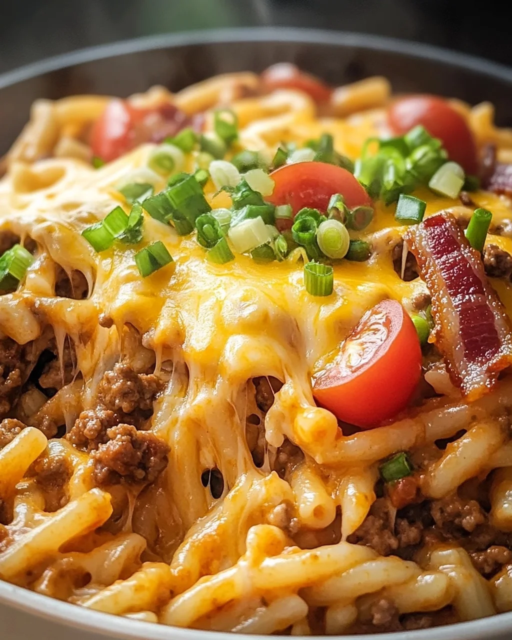 Cremige Cheeseburger-Pasta