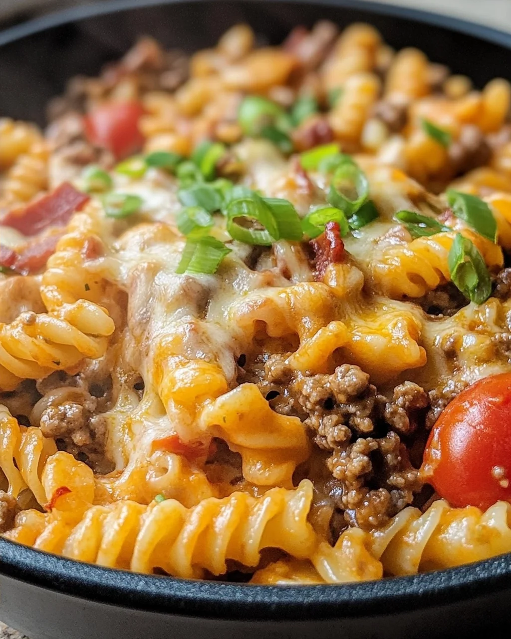 Cremige Cheeseburger-Pasta