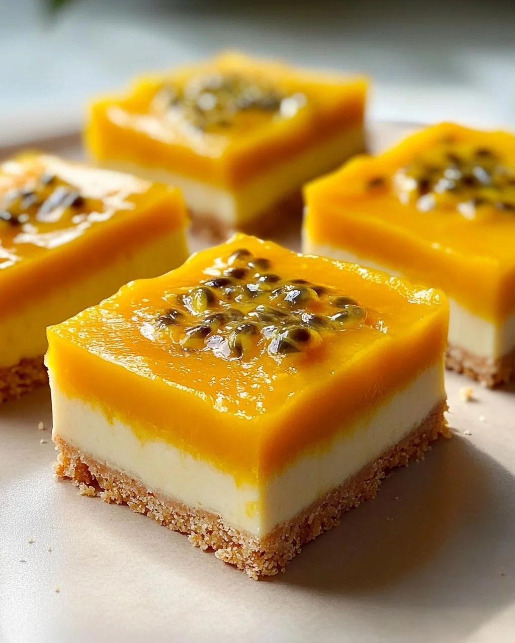 Cremige Mango-Passionsfrucht-Riegel: Tropischer Genuss!