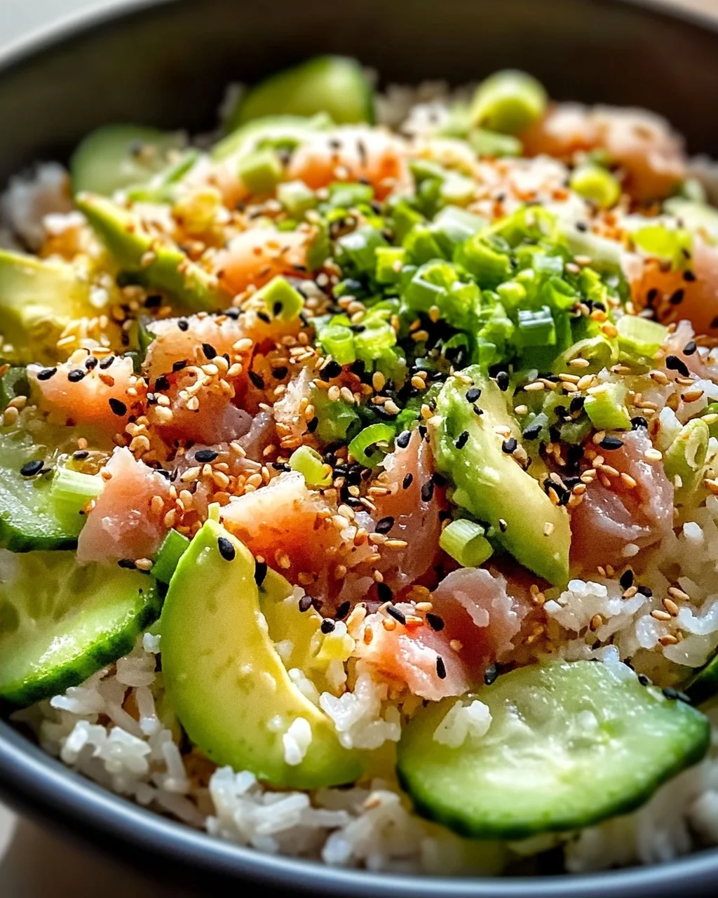 Crispy Rice Salad with Tuna and Avocado – Fresh & Crunchy!