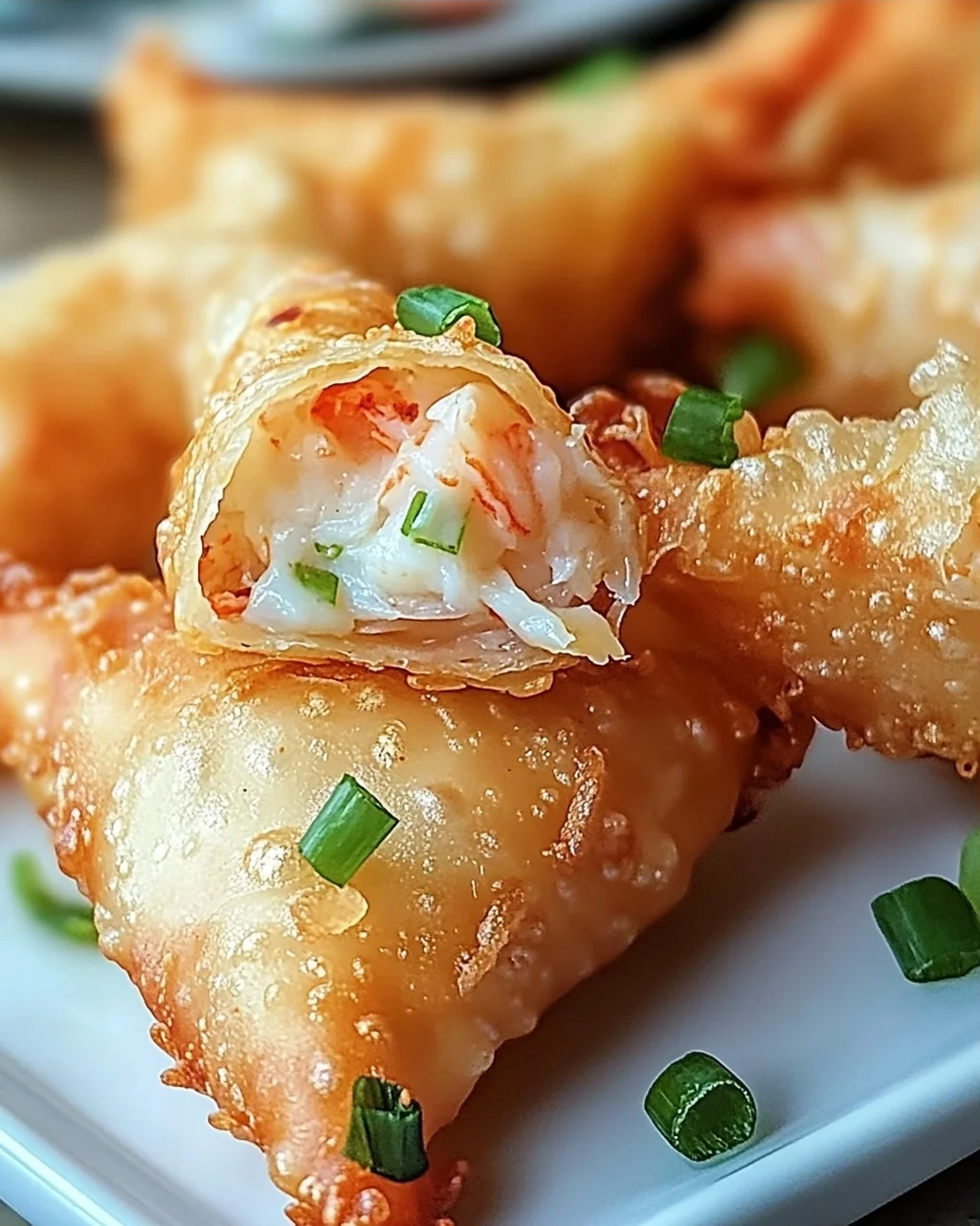 Einfache Reisblatt-Krabben-Rangoons