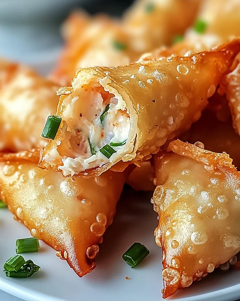 Einfache Reisblatt-Krabben-Rangoons