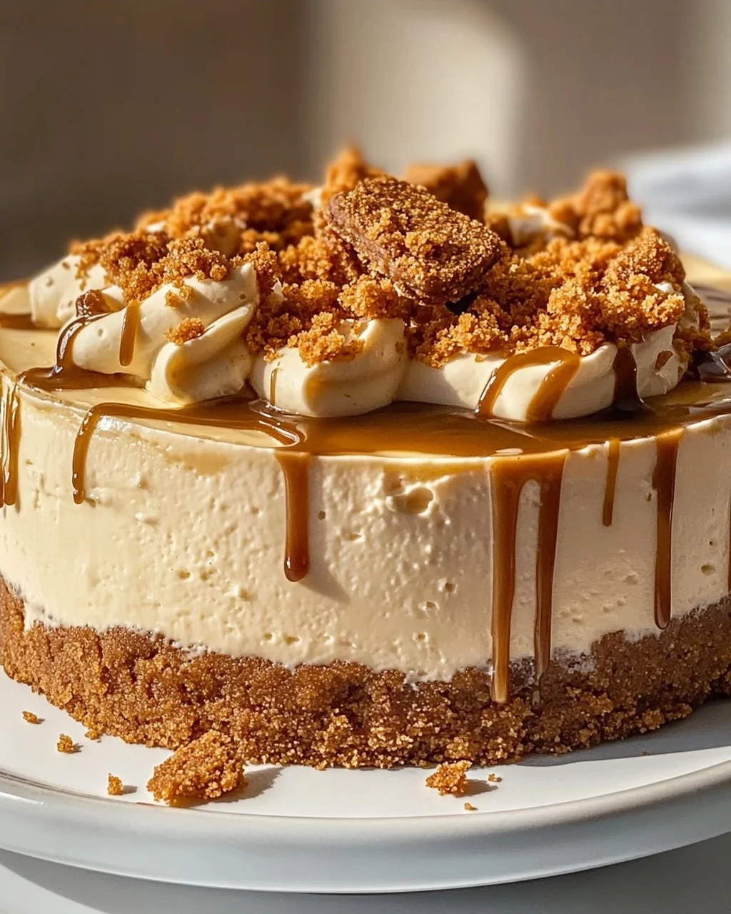 Einfacher Biscoff Cheesecake: Cremig-leckerer Genuss ohne Backen!