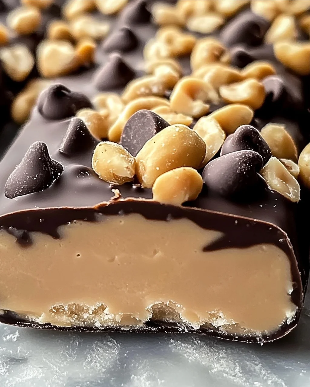 Erdnussbutter gefrorene Joghurt Riegel selber machen