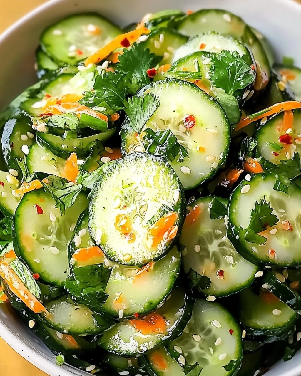 Erfrischender Asiatischer Gurkensalat für den Sommer!
