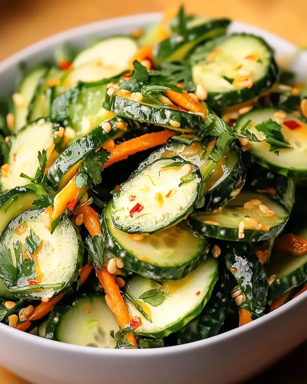 Erfrischender Asiatischer Gurkensalat für den Sommer!
