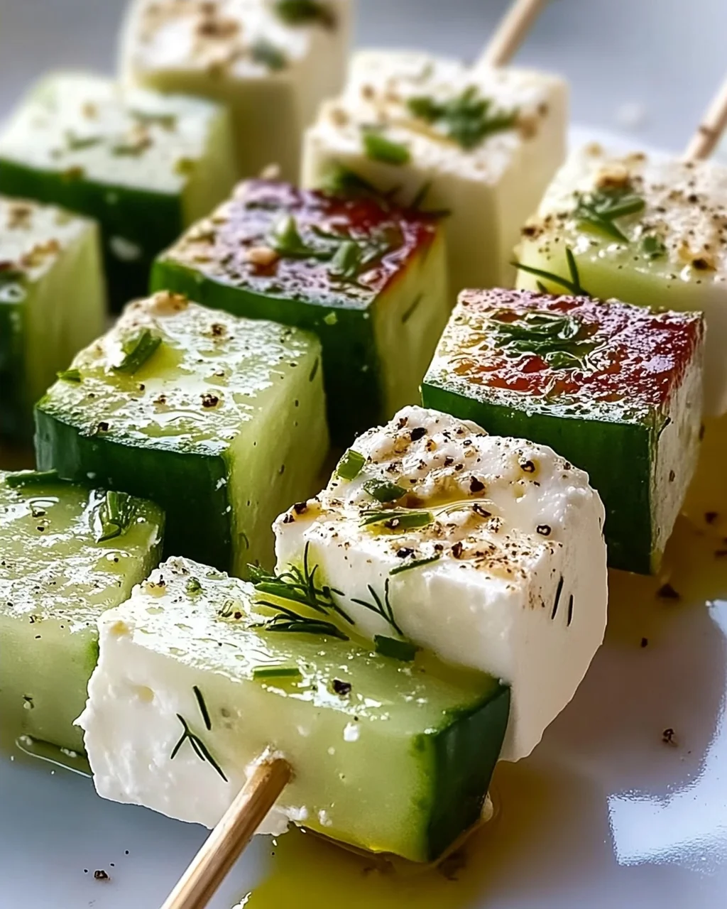 Feta Spieße mit Gurke: Erfrischendes Rezept für den Sommer!