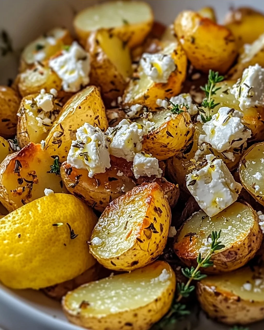 Gebratene Feta-Kartoffeln mit Zitrone: Ein Genuss!