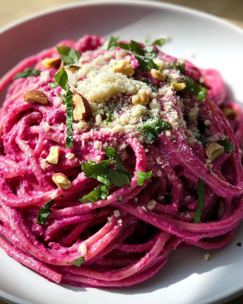 Gesunde Vegane Pink Pasta: Schnell, gesund & super lecker!