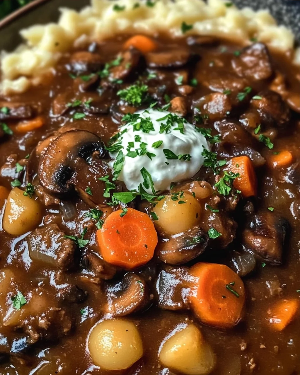 Herzhaftes Veganes Pilz Gulasch Bourguignon – Einfach Lecker
