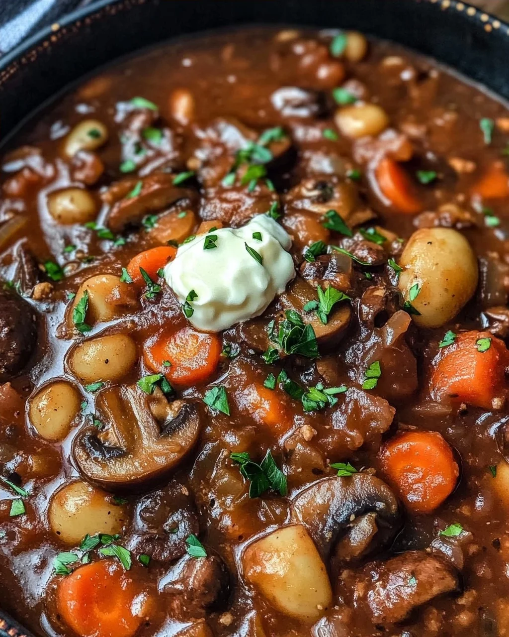 Herzhaftes Veganes Pilz Gulasch Bourguignon – Einfach Lecker