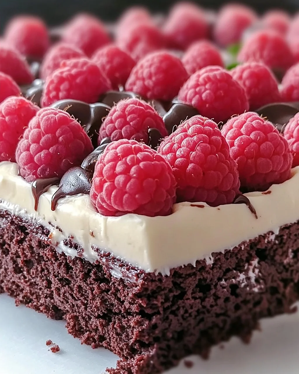 Himbeer Schoko Brownie Torte
