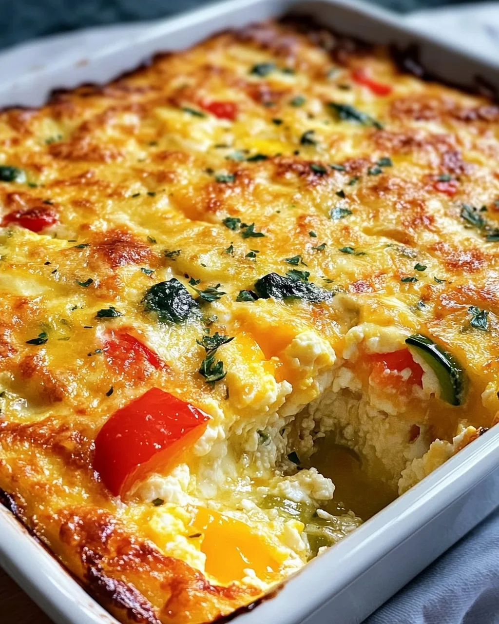 Hüttenkäse-Eierauflauf