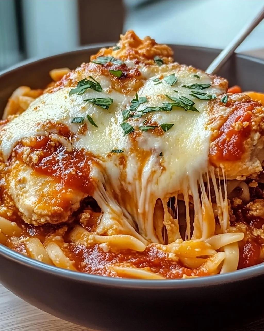 Hüttenkäse Hähnchen Parm Bowl für den schnellen Genuss