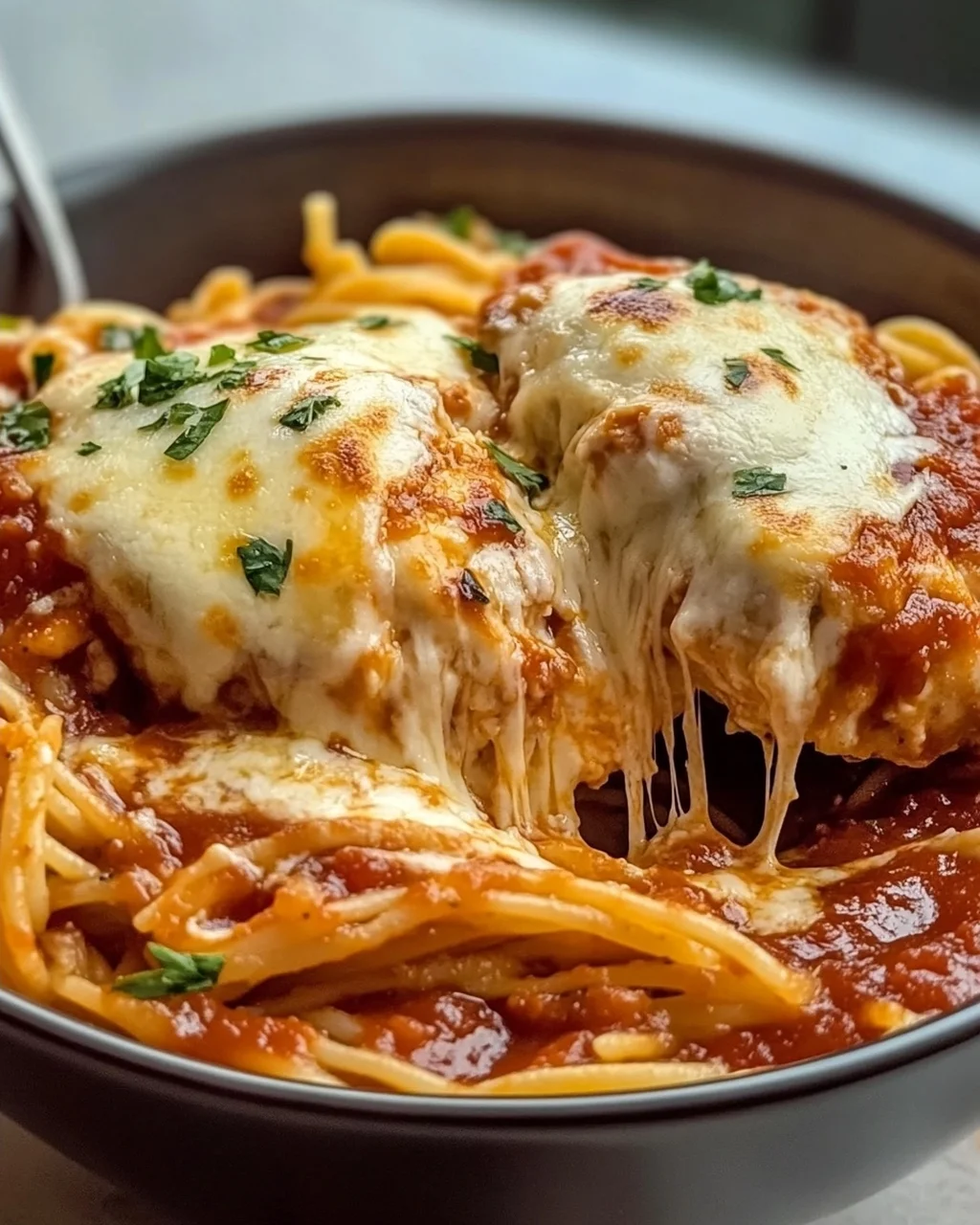 Hüttenkäse Hähnchen Parm Bowl für den schnellen Genuss