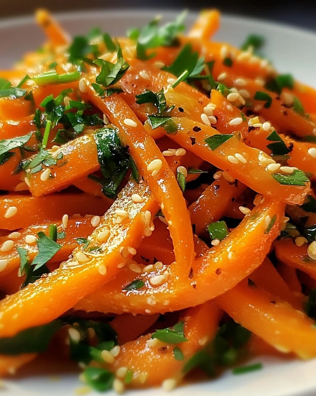 Karottensalat mit Ingwer-Sesam-Dressing – Lecker und gesund!