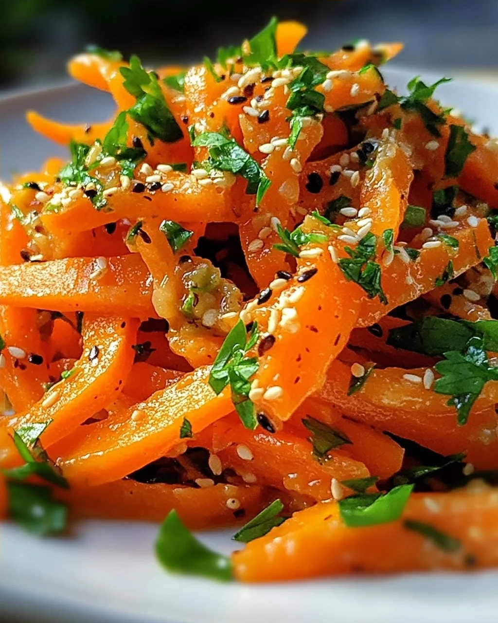 Karottensalat mit Ingwer-Sesam-Dressing – Lecker und gesund!