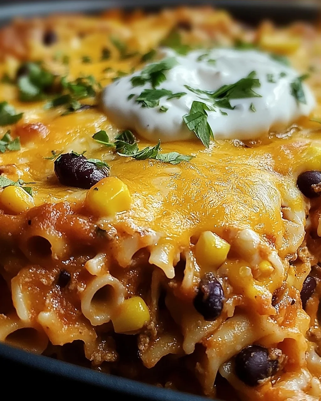 Käsiger Taco Nudelauflauf