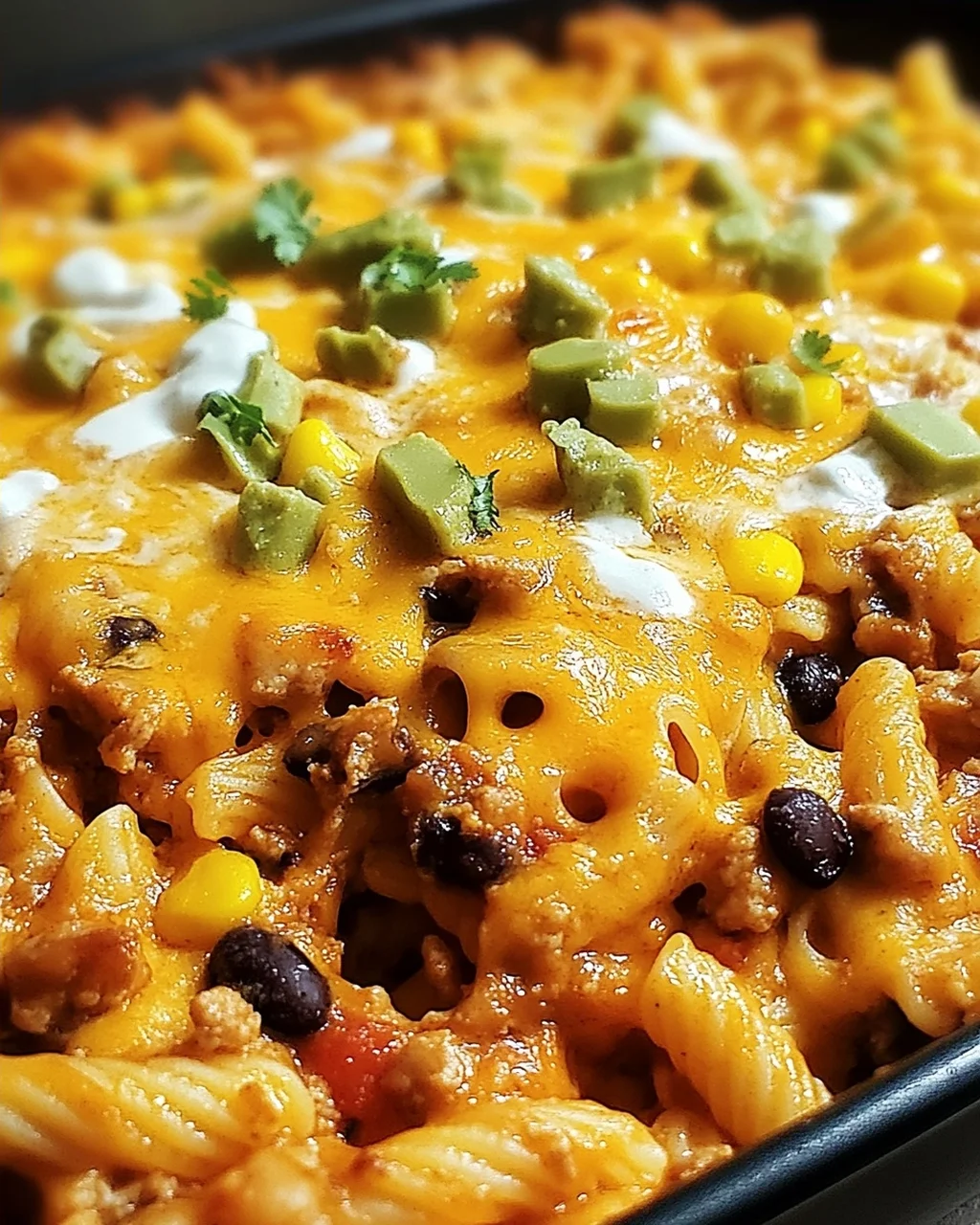 Käsiger Taco Nudelauflauf