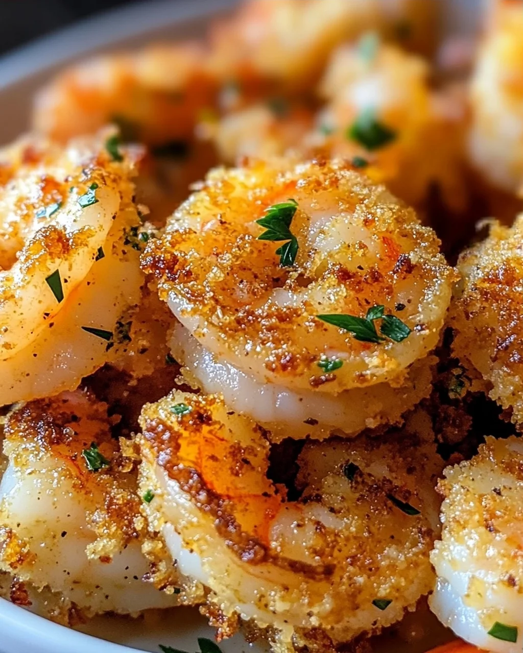 Knoblauch Parmesan Garnelen aus der Heißluftfritteuse