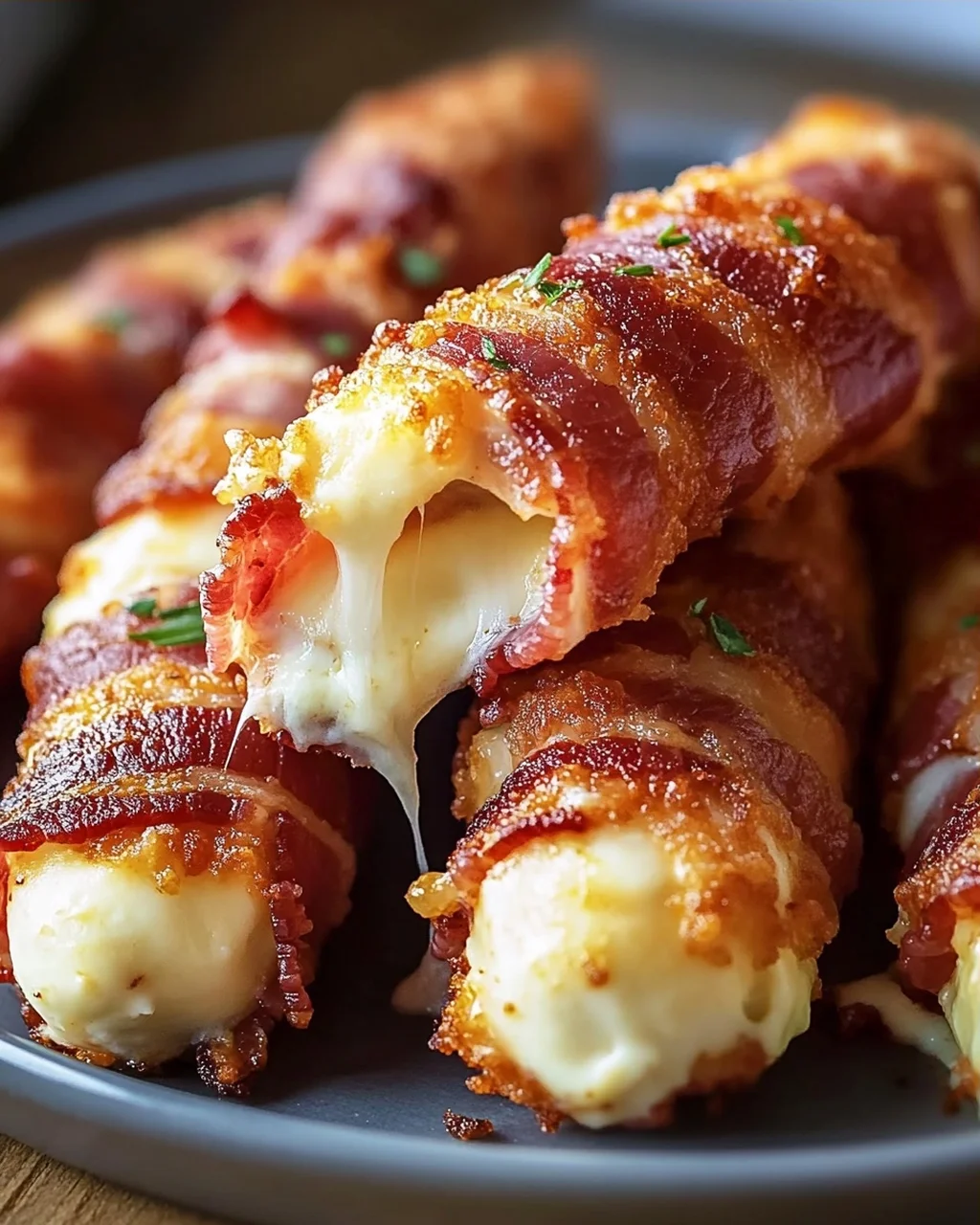 Knusprige Beef Bacon Mozzarella Sticks – Ein Genuss!