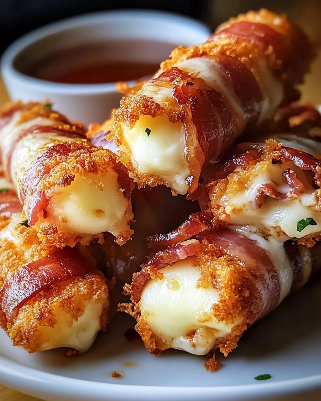 Knusprige Beef Bacon Mozzarella Sticks – Ein Genuss!