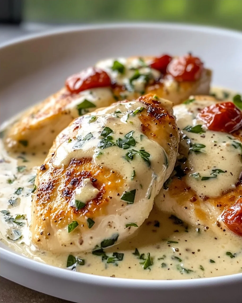 Köstliches Hähnchenfilet in cremiger Frischkäse-Parmesan-Soße