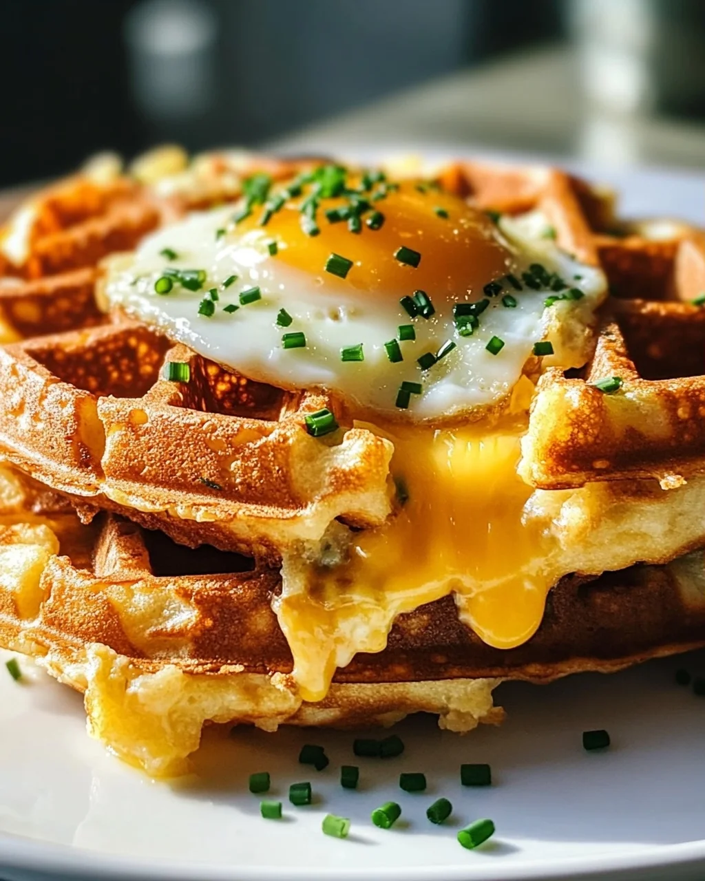 Lecker: Ei & Käse Hash Brown Waffeln – Perfektes Frühstück!