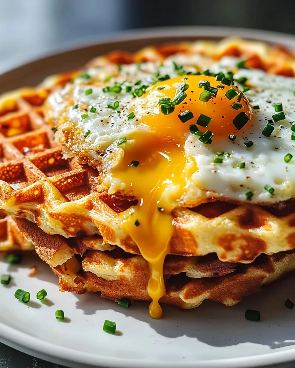 Lecker: Ei & Käse Hash Brown Waffeln – Perfektes Frühstück!