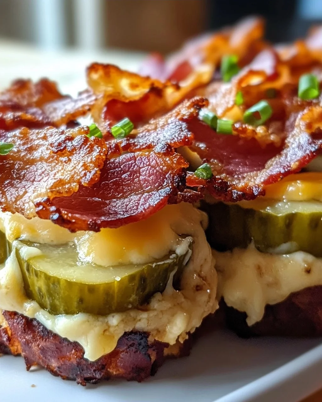 Leckere Käse-Dill-Gurken Rinderspeck-Shots – Schnell & Knusprig