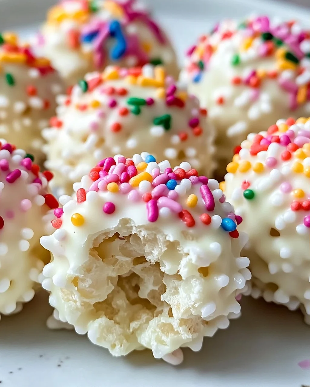 Leckere White Chocolate Rice Krispie Balls selbstgemacht!