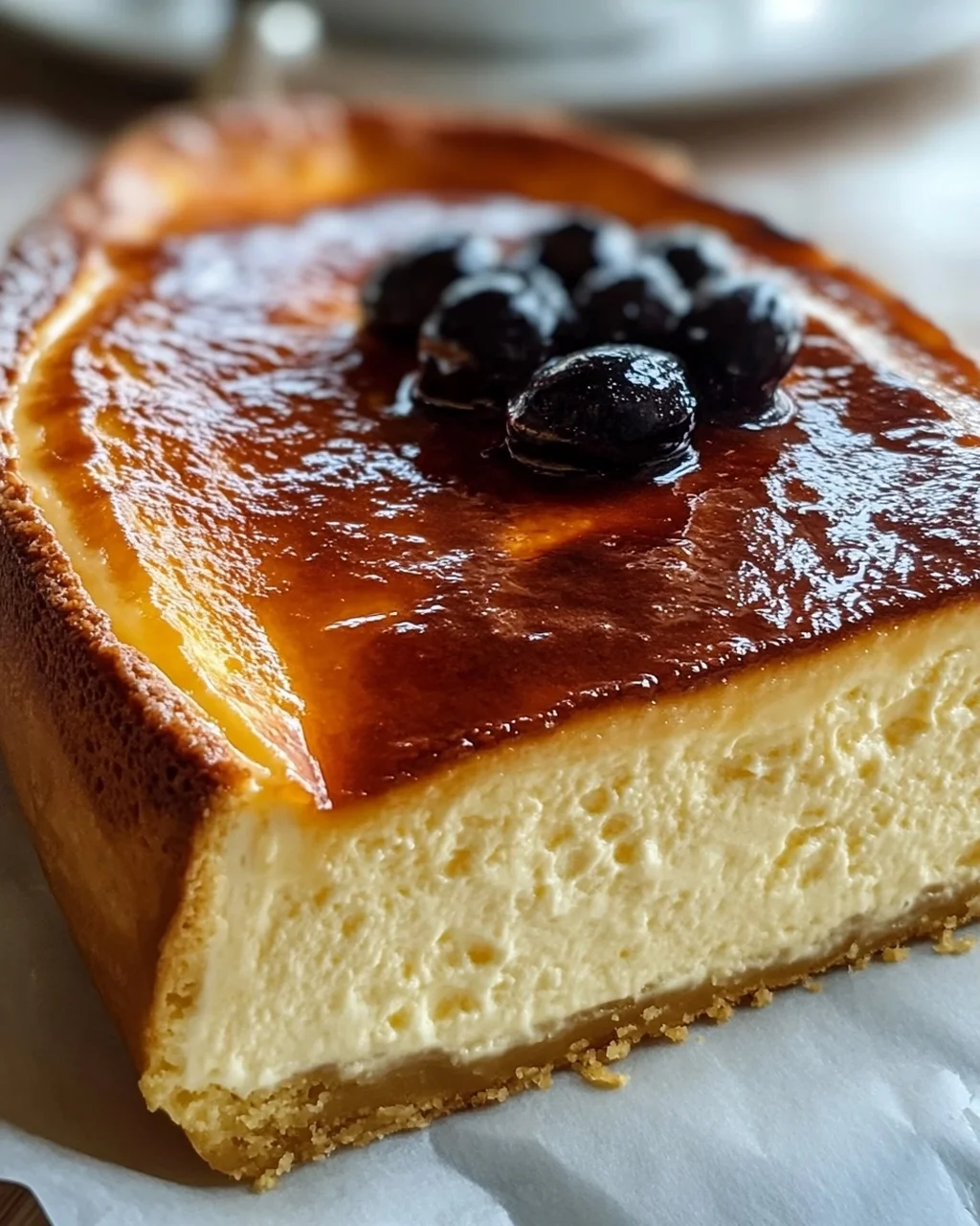 Leckeres Burnt Basque Cheesecake aus der Kastenform