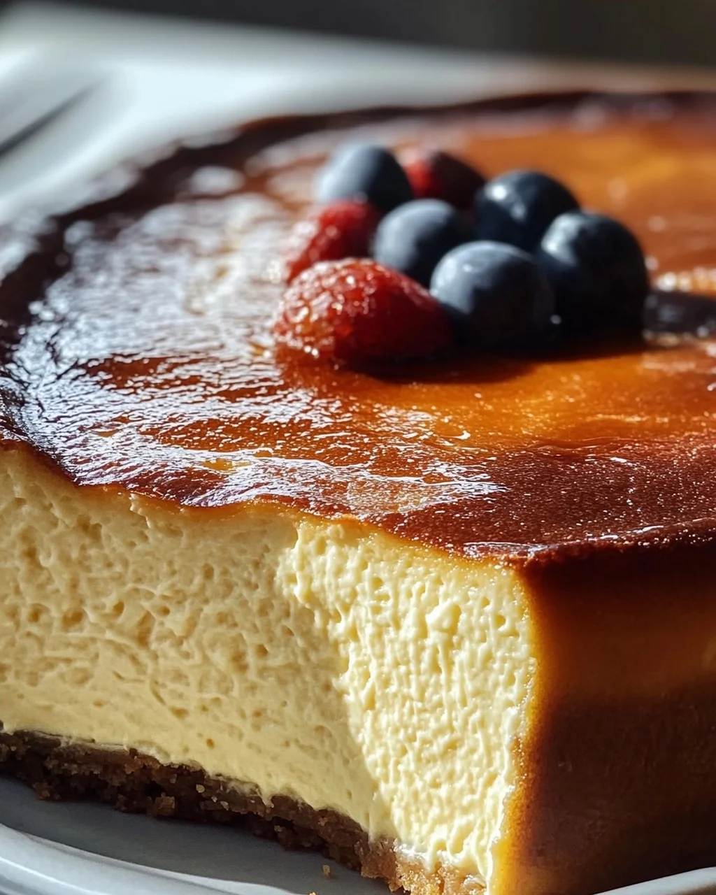 Leckeres Burnt Basque Cheesecake aus der Kastenform