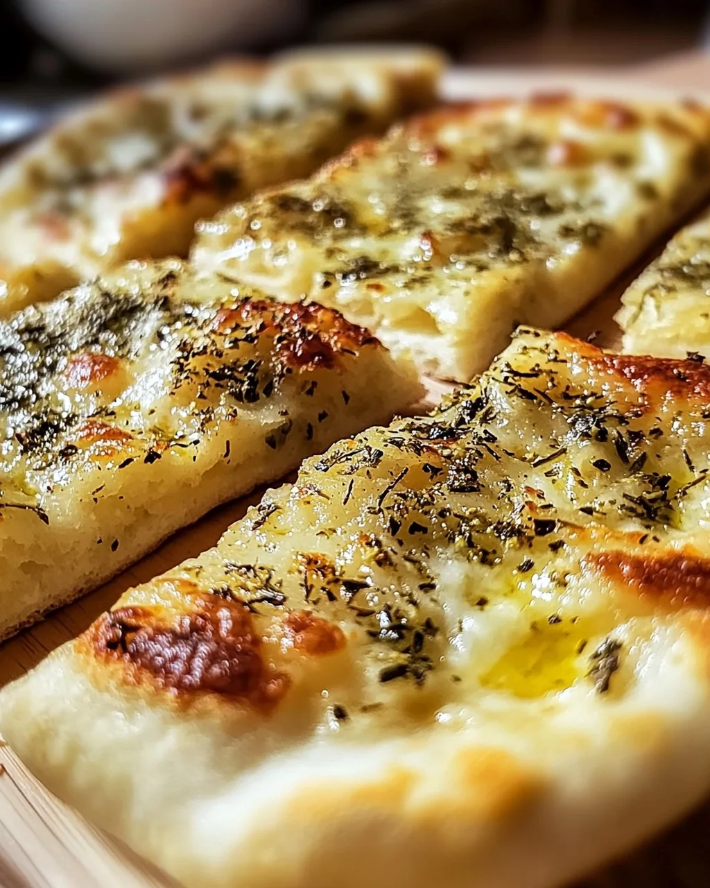 Leckeres Pizzabrot mit Knoblauch und Kräutern Rezept