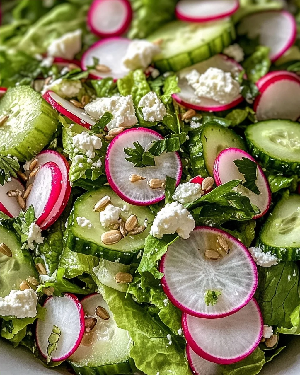 Leichter Frühlingssalat mit Radieschen & Joghurt-Dressing