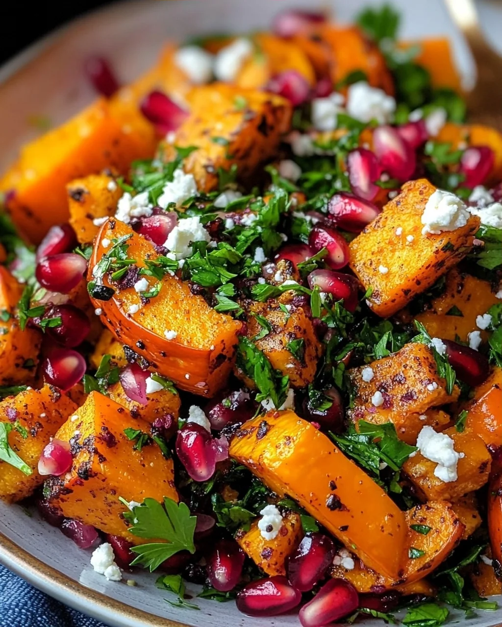Libanesischer Gerösteter Kürbissalat: Würzig, frisch & gesund!