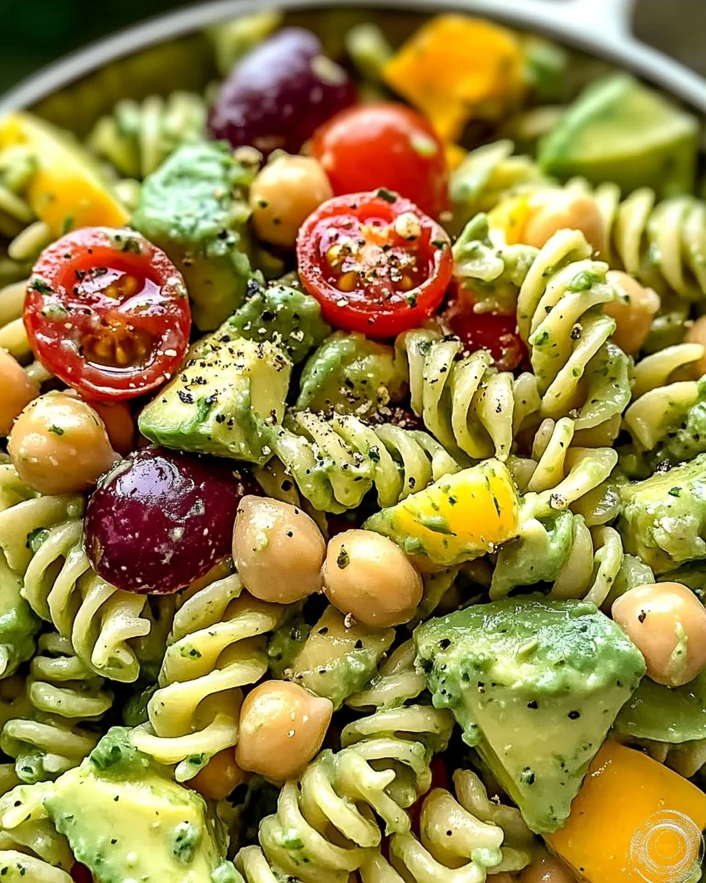 Milchfreier Avocado-Nudelsalat für den Sommer