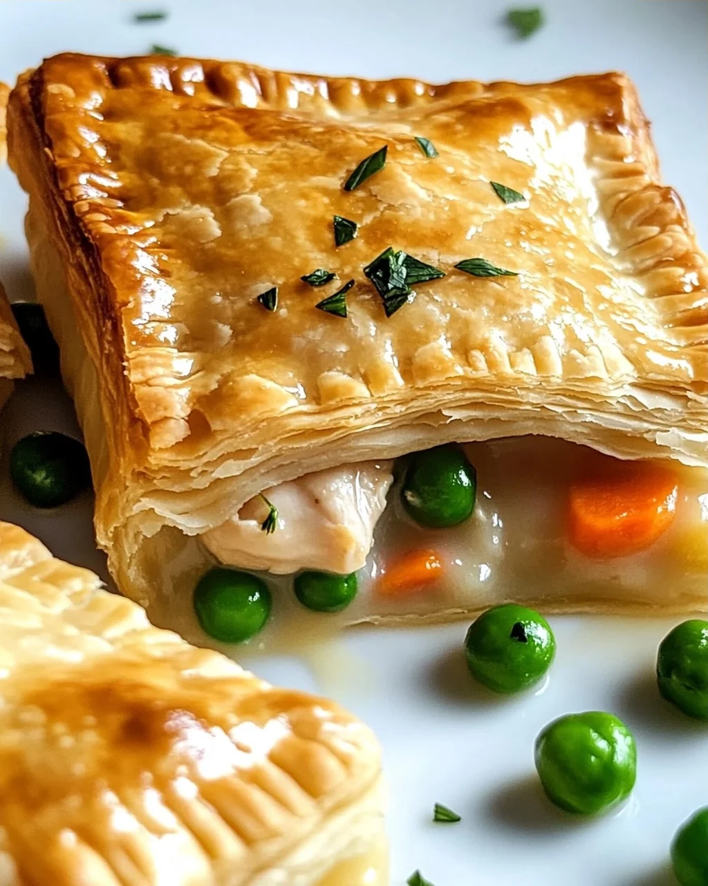 Mini-Hühnchentopf-Pasteten mit Blätterteig genießen