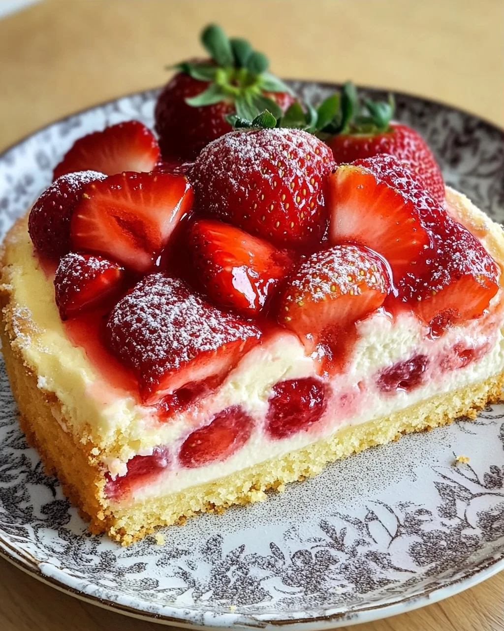 Omas Erdbeerkuchen mit Pudding