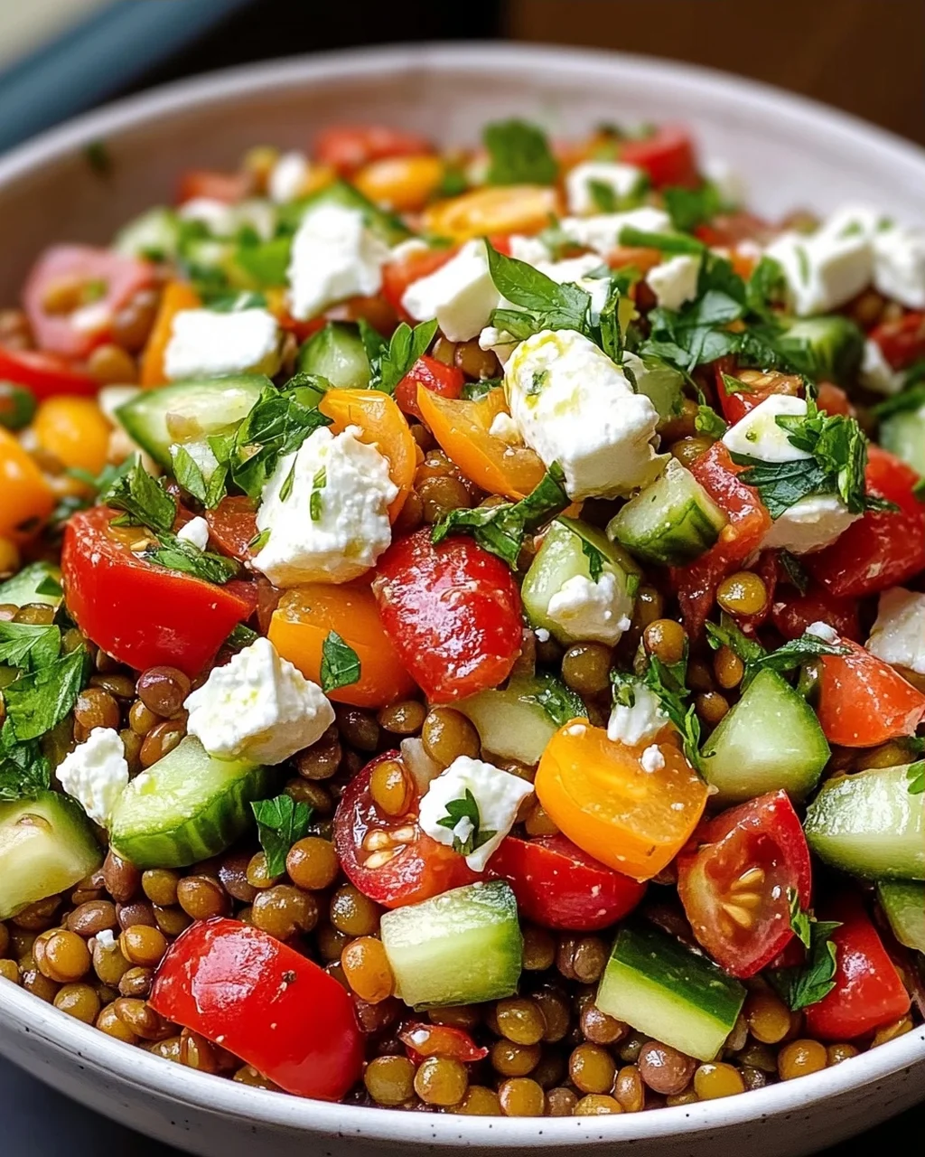 Orientalischer Linsensalat Feta: Frisch, würzig & einfach lecker