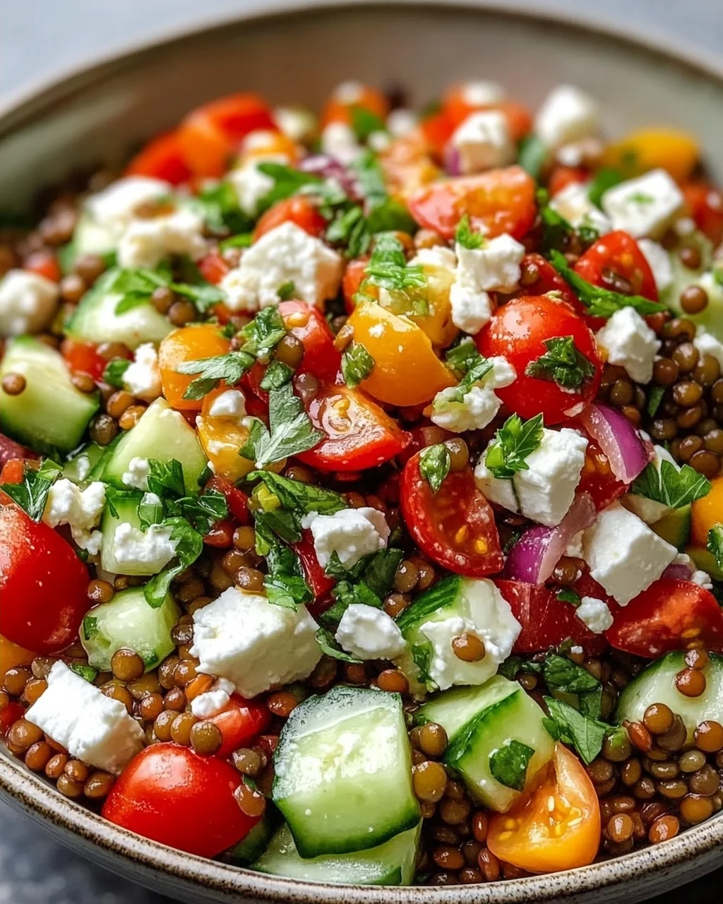 Orientalischer Linsensalat Feta: Frisch, würzig & einfach lecker