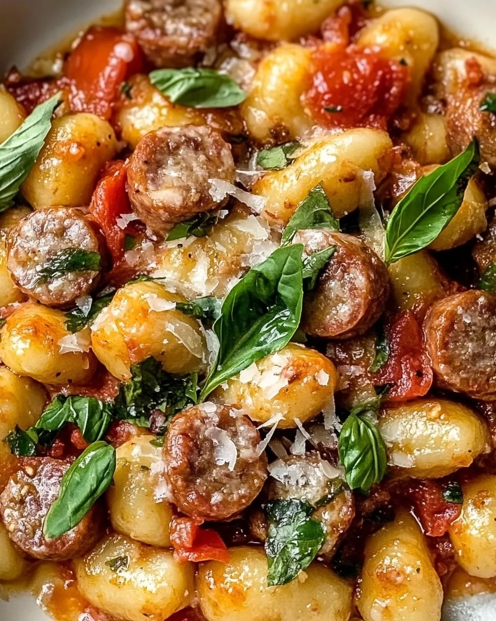 Pfannen-Cremige Gnocchi mit Wurst in 30 Minuten