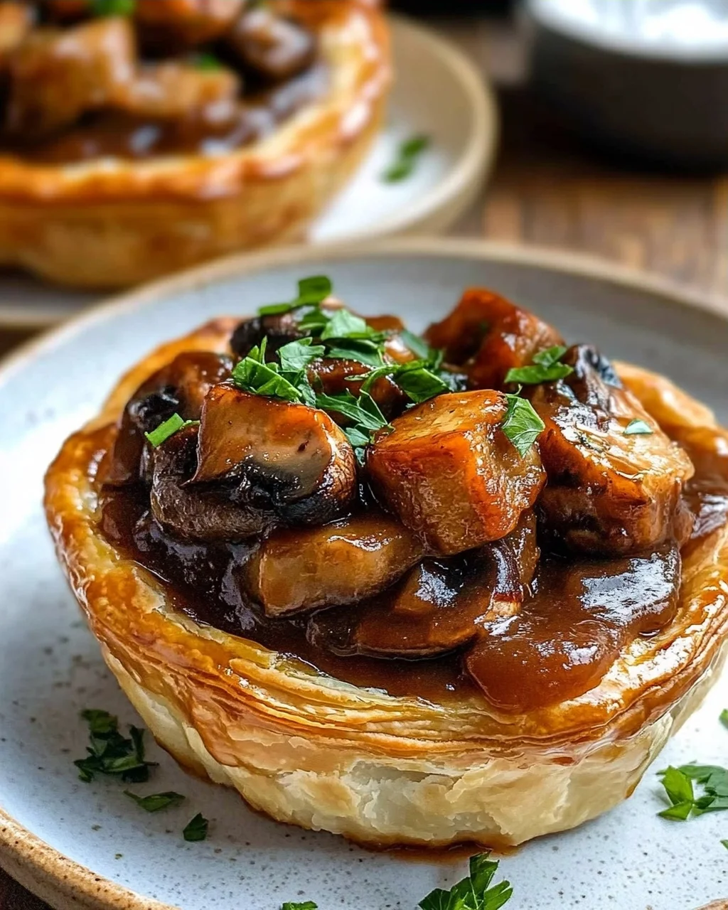 Pilzgulasch à la Bourguignonne
