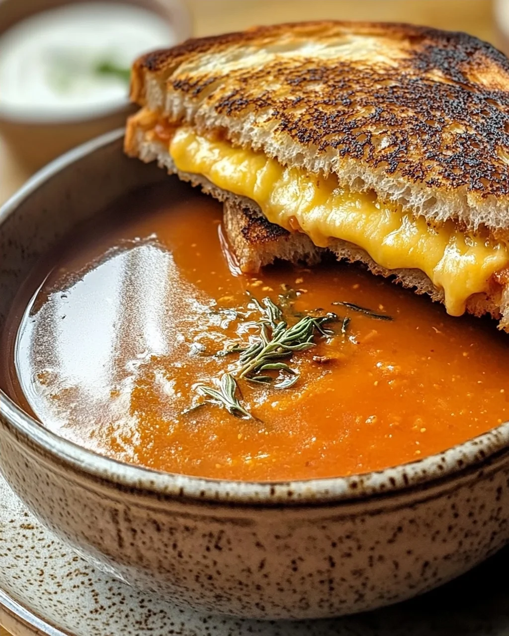 Roasted Tomato Soup mit Grilled Cheese Sandwich