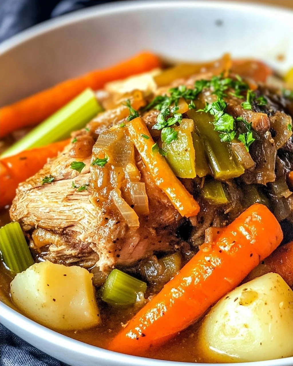 Saftiger Crockpot Chicken Pot Roast – Einfach & Lecker!