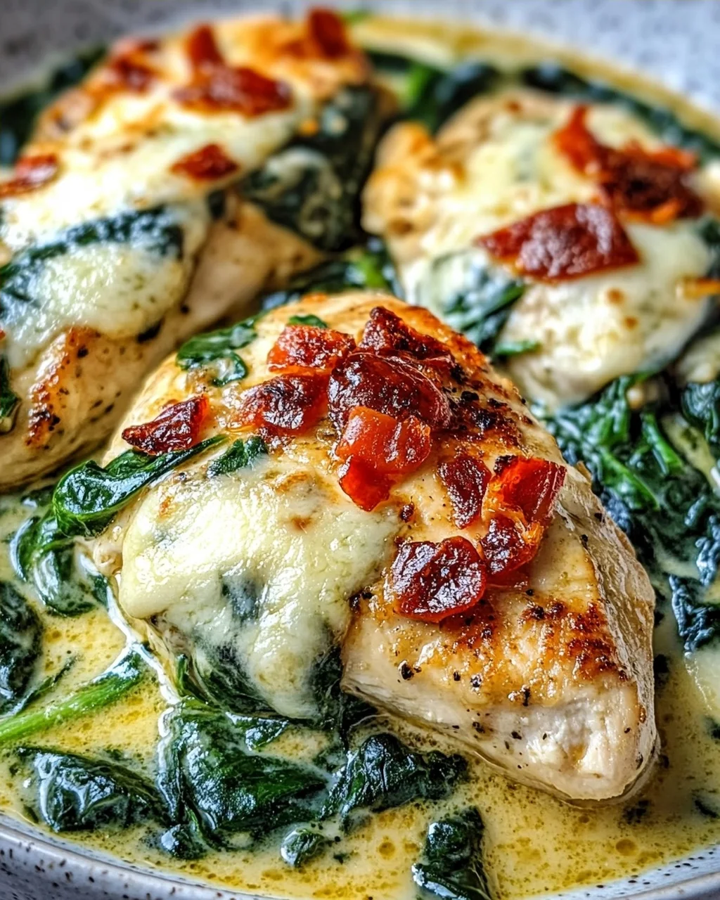 Spinat Parmesan Hähnchen